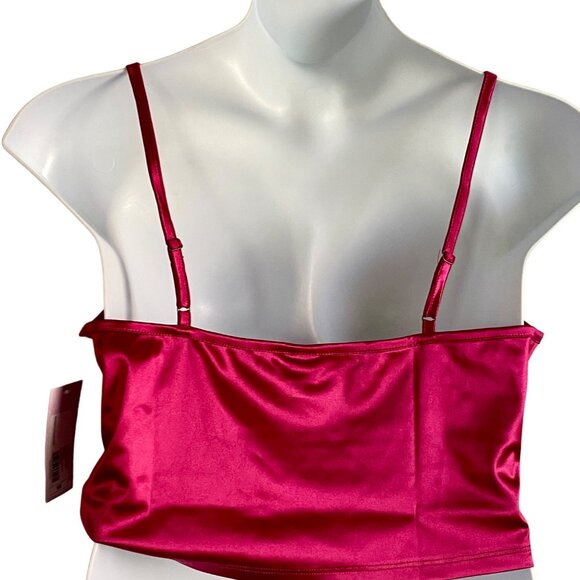 Wild Fable Women's Shiny Knit Tiny Tank Top Magenta Cami Top 1X NEW NWT - Picture 8 of 9